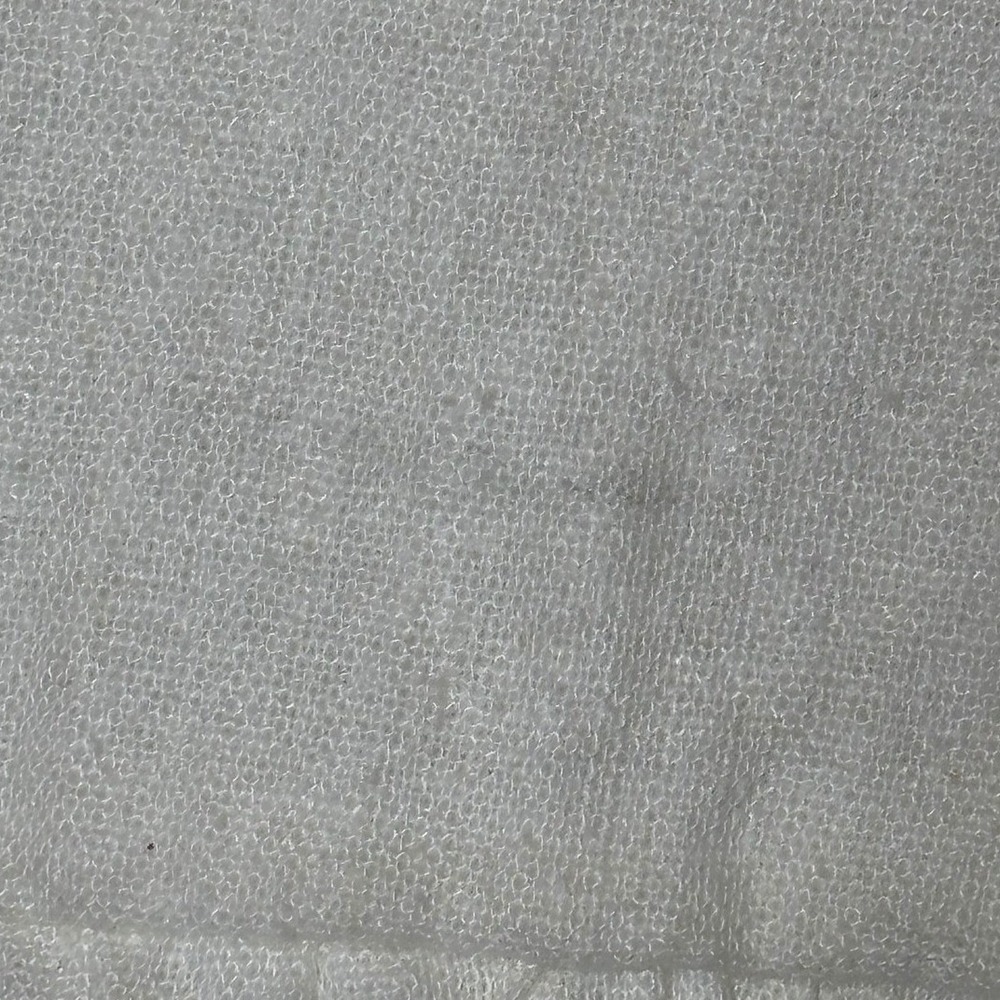 TAYLOR Off White Linen Blend Tiered Babydoll Mini Dress Ladder Lace Cream Sz 14 - Picture 10 of 15